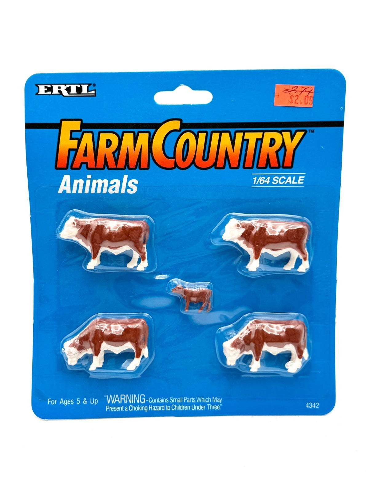 1/64 Farm Country Animal Set Hereford Cattle w/ Calf