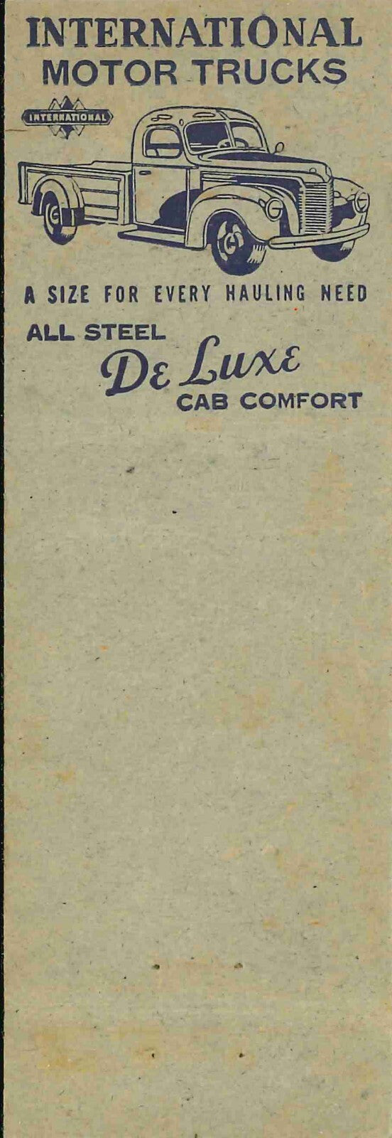 Matchbook Cover Farmall H Combine Truck R G DeWitt Ogden Iowa
