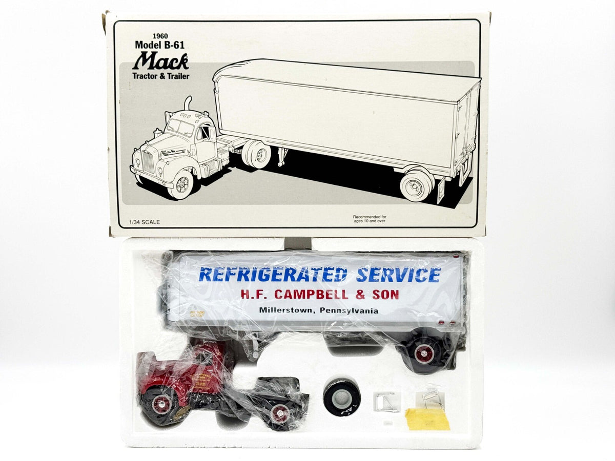 1/34 Mack B61 Truck and Trailer H F Cambell Refrigerated Service Millerstown PA