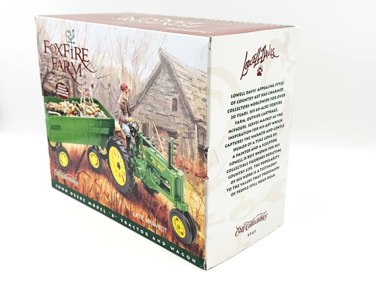 1/16 John Deere Model B Tractor And Wagon, Fox Fire Farms Late Harvest