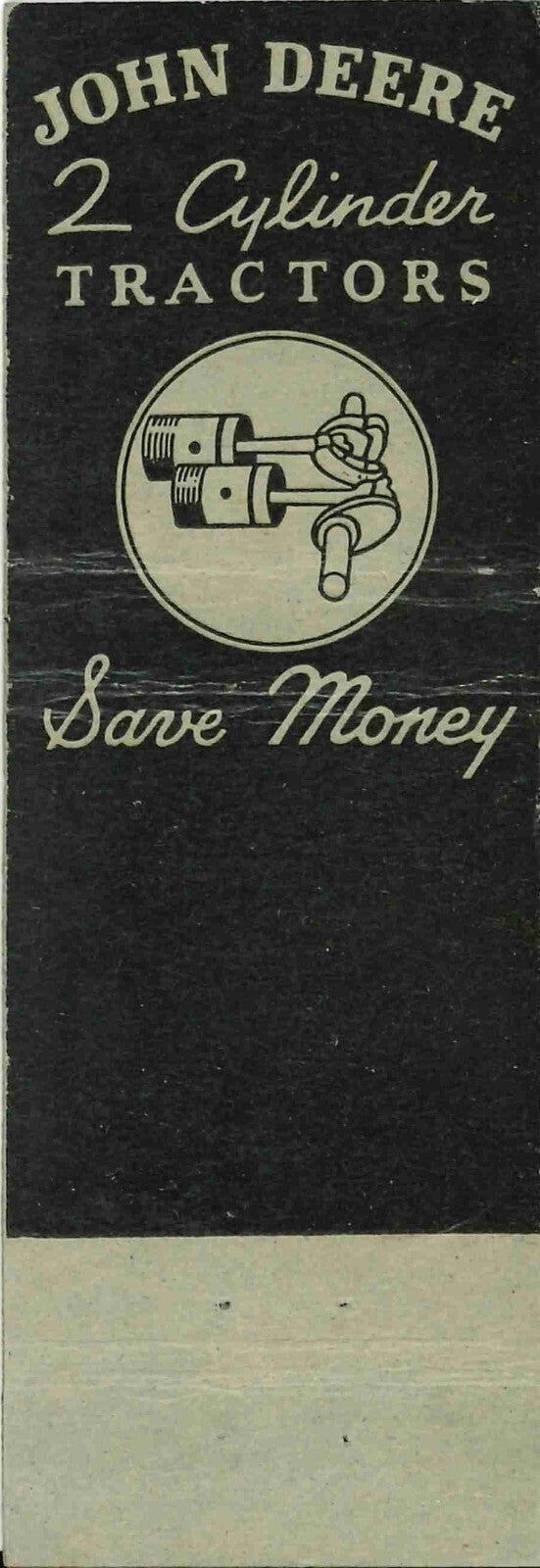 John Deere Matchbook Cover A w/ Mower Stucky Farm Equipment Paulding Ohio