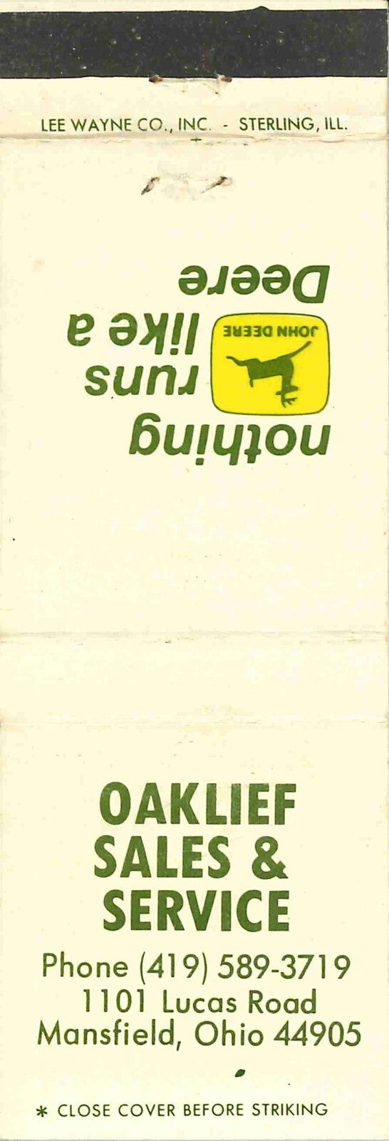 John Deere Matchbook 2 Leg Oaklief Sales & Service Mansfield Ohio
