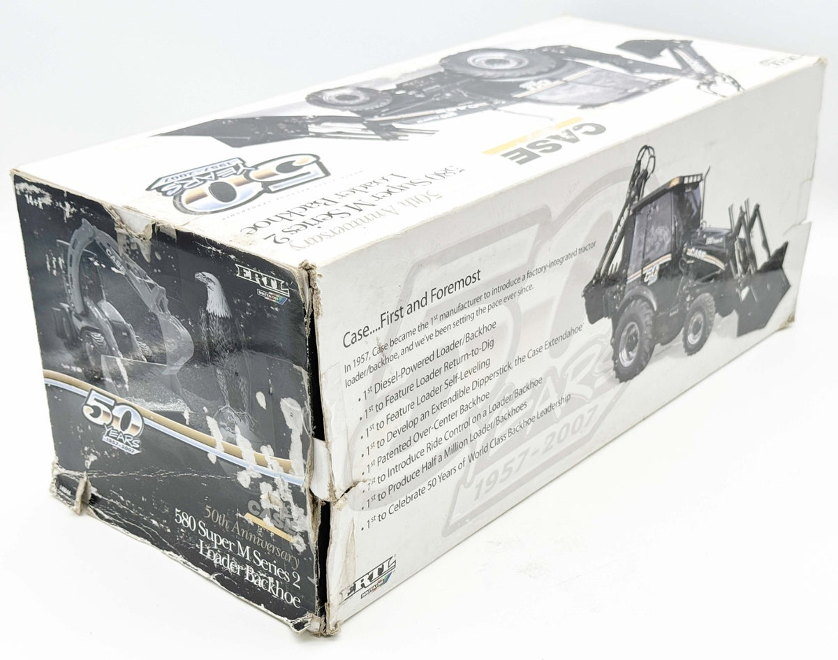 1/16 Case 580 Super M Backhoe, 50th Anniversary Chrome Plated Precision