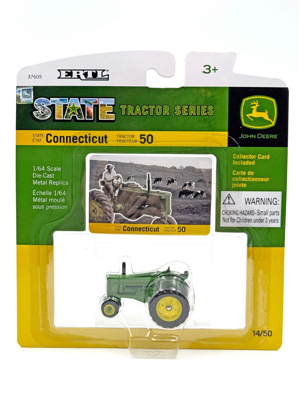 1/64 Connecticut John Deere 50 State Tractor Series Edition