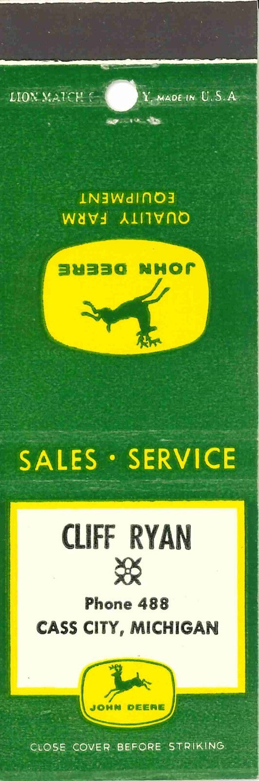 John Deere Matchbook 4 Leg Cliff Ryan Cass City Michigan