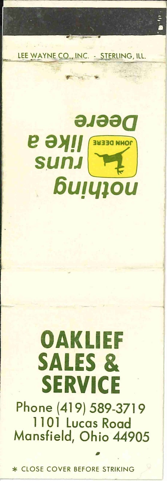 John Deere Matchbook 2 Leg Oaklief Sales & Service Mansfield Ohio