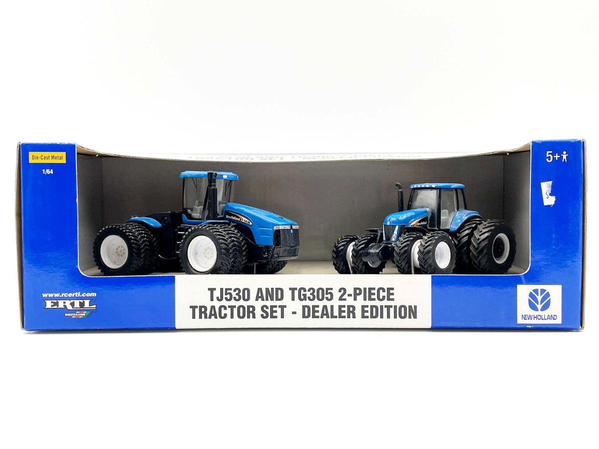 1/64 New Holland Tj530 4Wd And Tg305 Fwa 2 Piece Tractor Set Dealer Edition