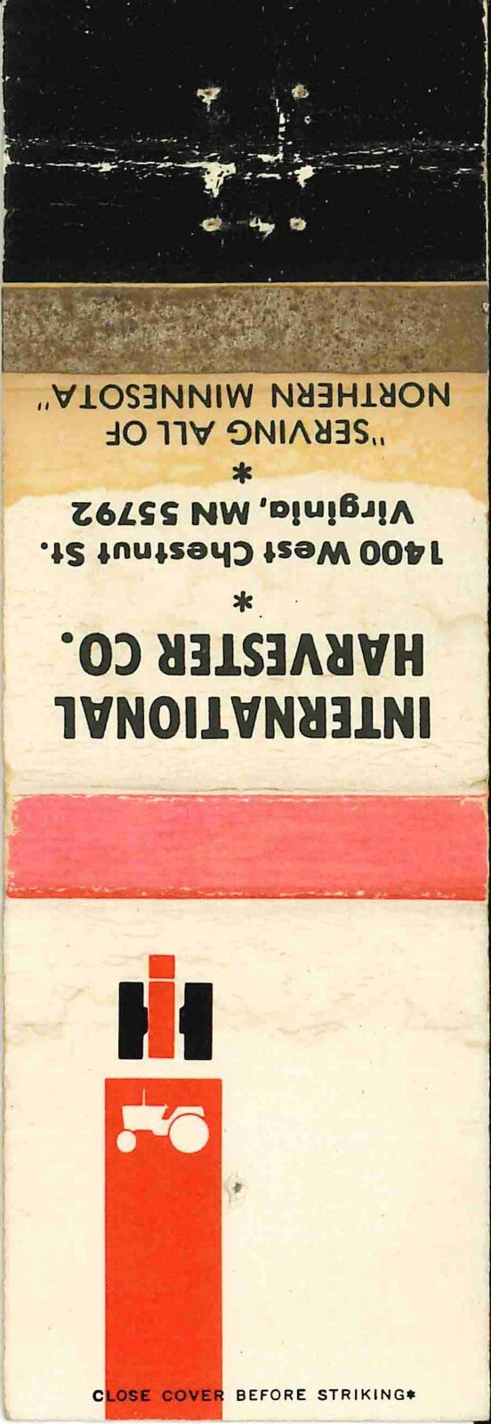 Matchbook Cover International Harvester Virginia Minnesota