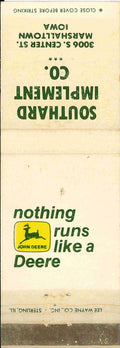 John Deere Matchbook Cover 2 Leg Southard Implement Marshalltown IA