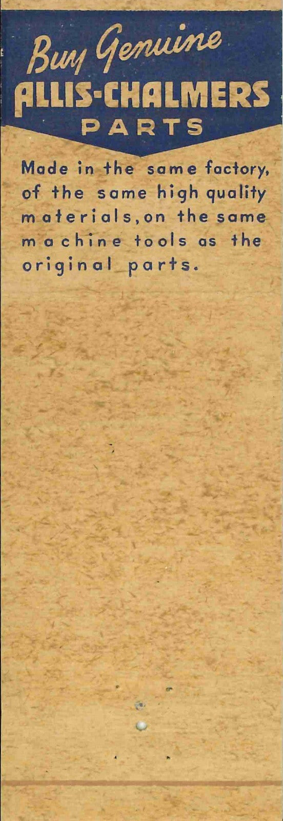 Matchbook Cover Allis Chalmers Central Iowa Farm Store Marshalltown Iowa