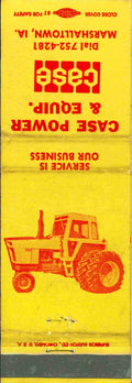 Matchbook Cover J I Case Case Power Marshalltown Iowa 70 Series 