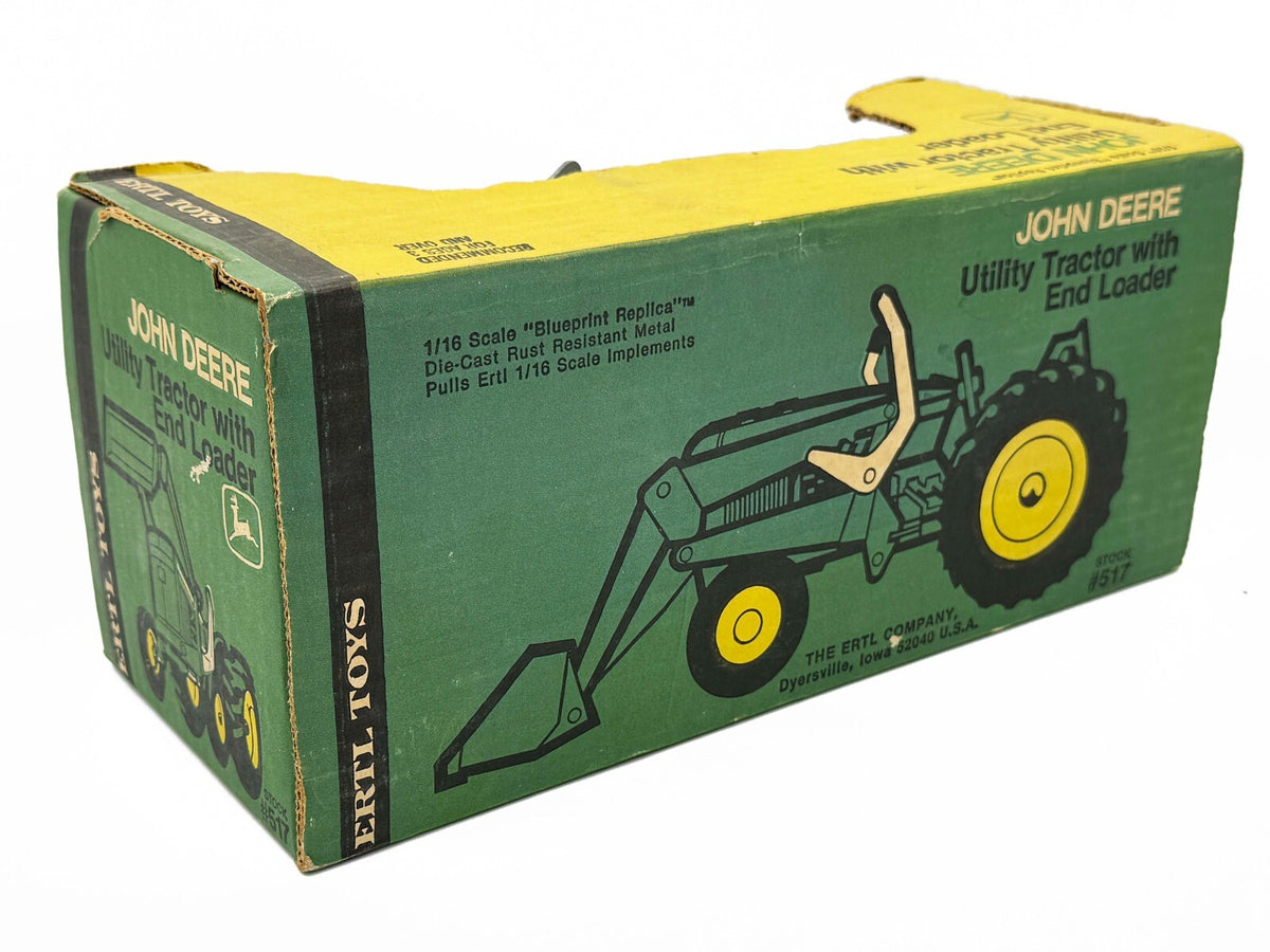 1/16 John Deere Utility Tractor w/ Loader in  Yellow Top Box