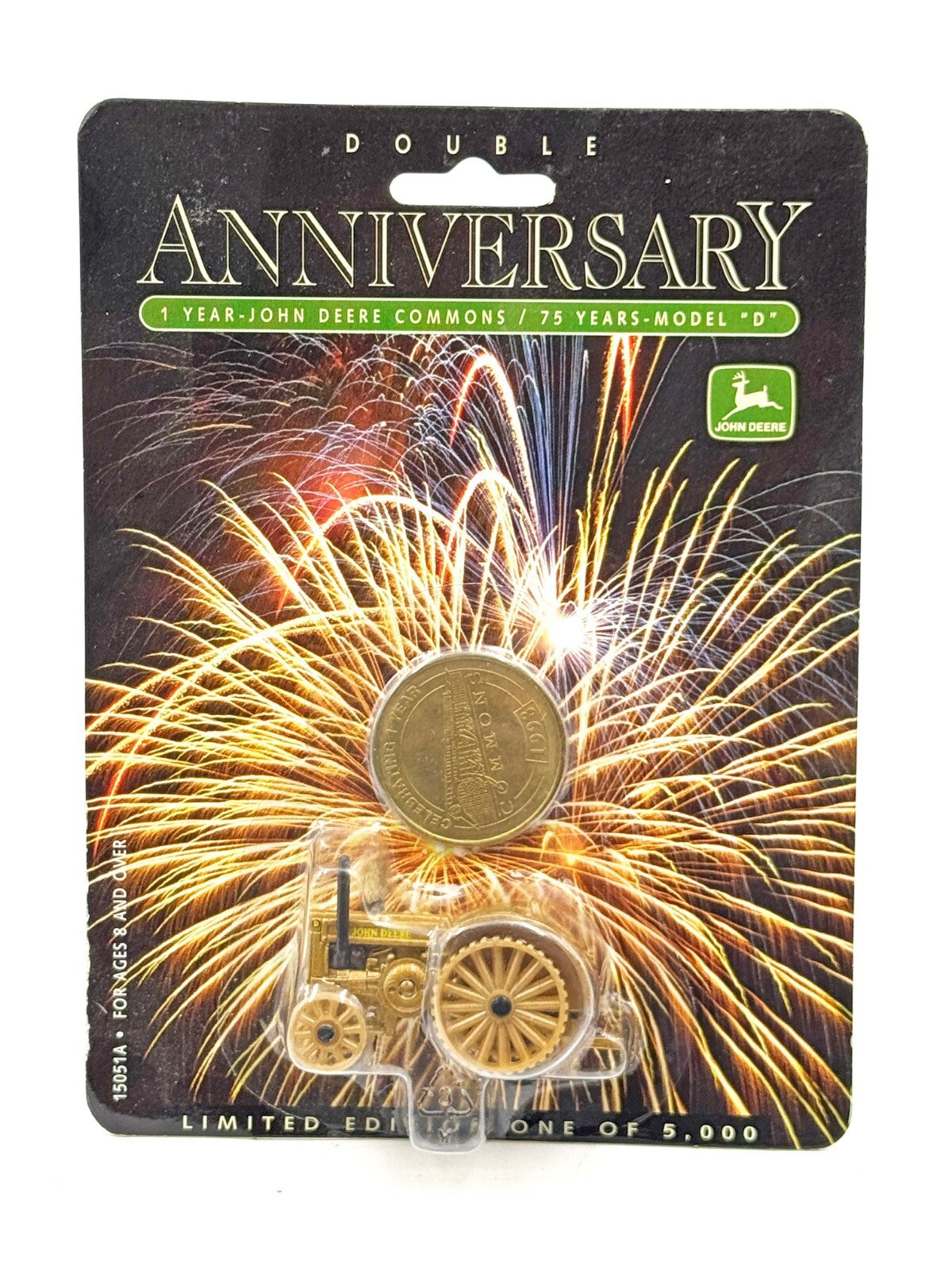1/64 John Deere Gold D on Steel w/ Coin Anniversary
