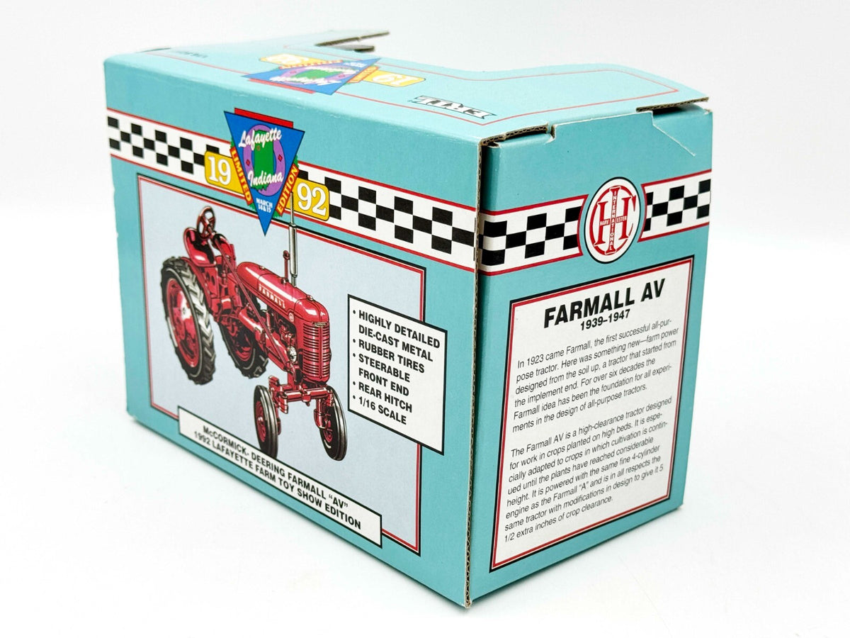 1/16 McCormick Deering Farmall AV Tractor, 1992 Lafayette Farm Toy Show