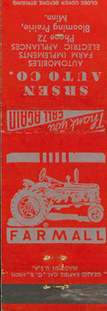 Matchbook Cover Farmall Srsen Auto Co Blooming Prairie Minnesota