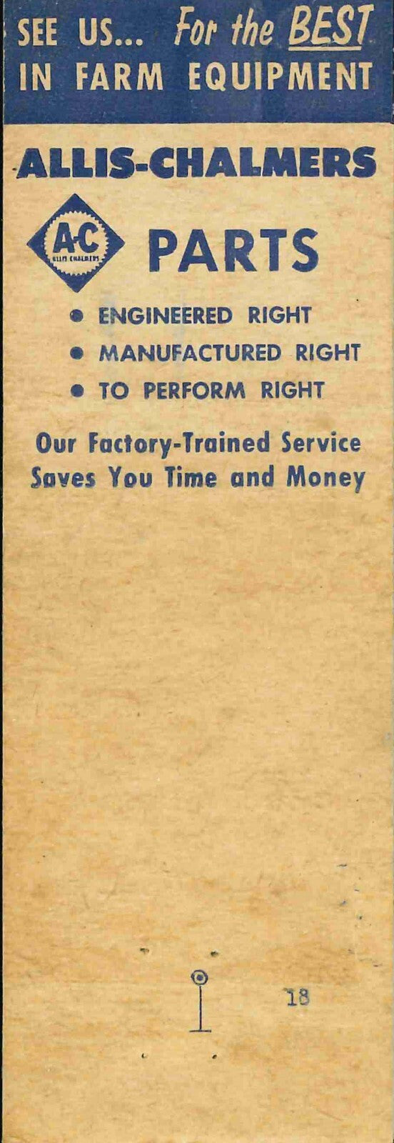 Matchbook Cover Allis Chalmers Ness Bros Maxwell Iowa