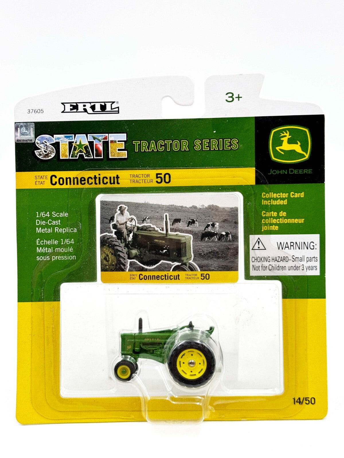 1/64 Connecticut John Deere 50 State Tractor Series Edition