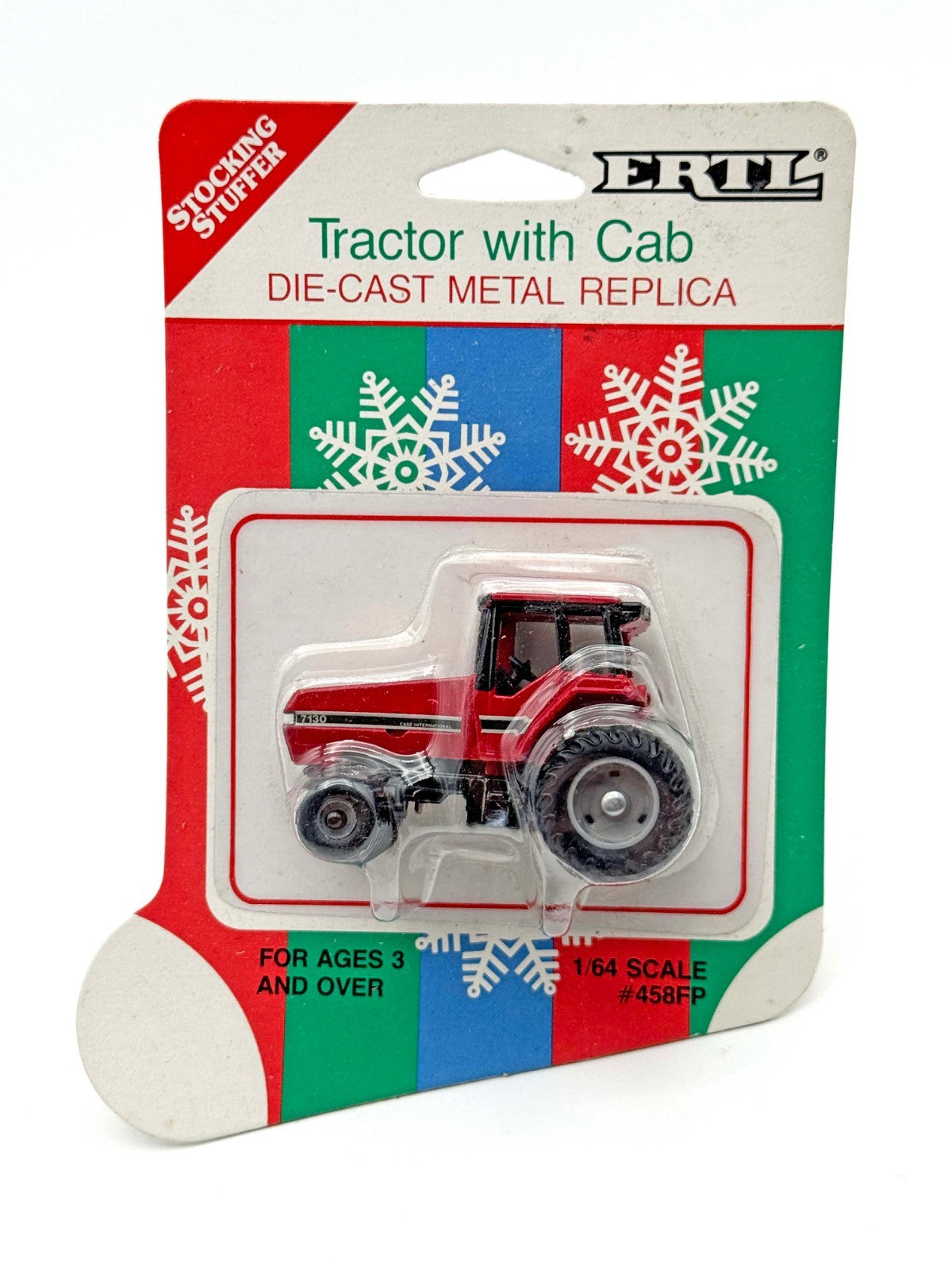 1/64 Case International 7130 Tractor on Christmas Stocking Card