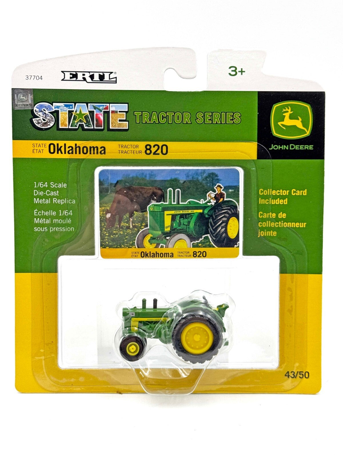 1/64 Oklahoma John Deere 820 State Tractor Series Edition
