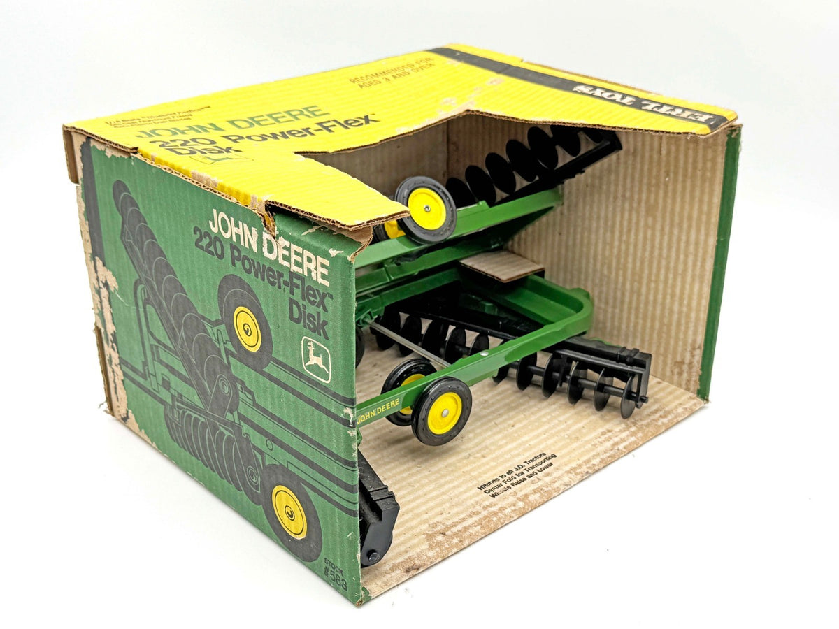 1/16 John Deere 220 Power Flex Disk in Yellow Top Box
