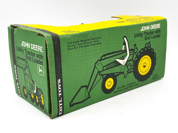 1/16 John Deere Utility Tractor w/ Loader in  Yellow Top Box