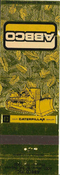 Matchbook Cover Caterpillar Dozer Abbco