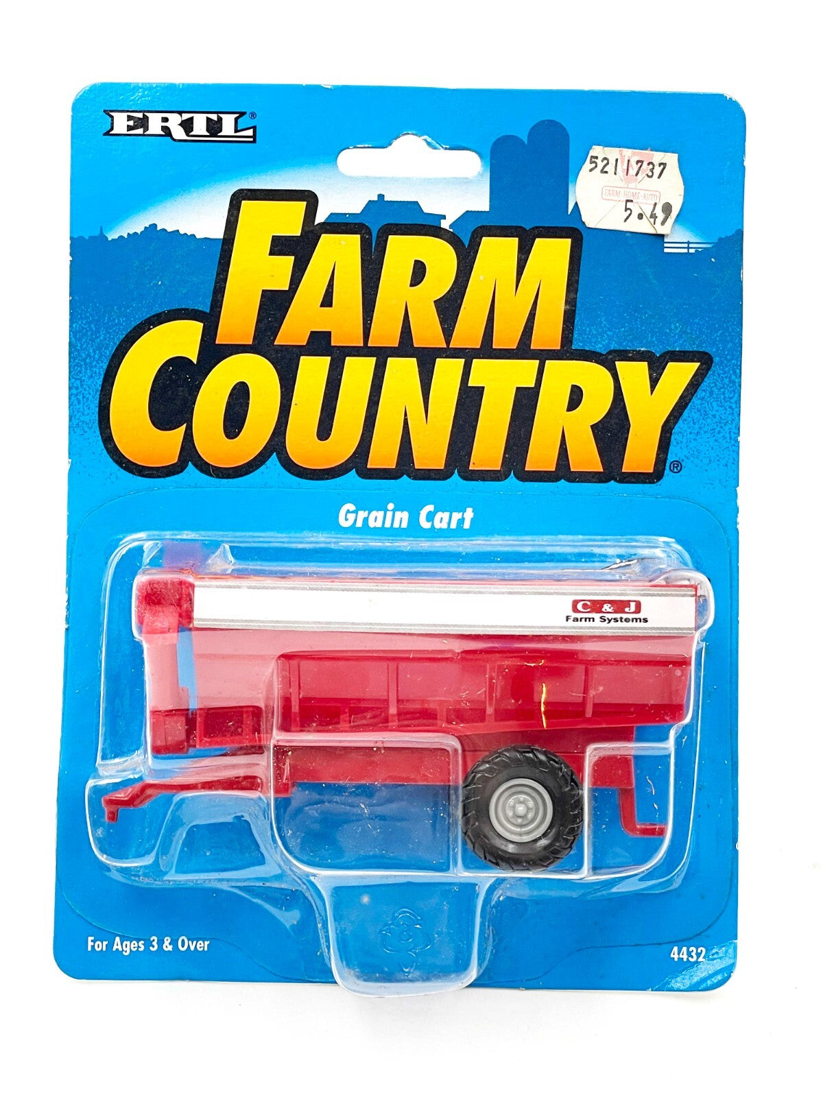 1/64 C & J Grain Cart, Red