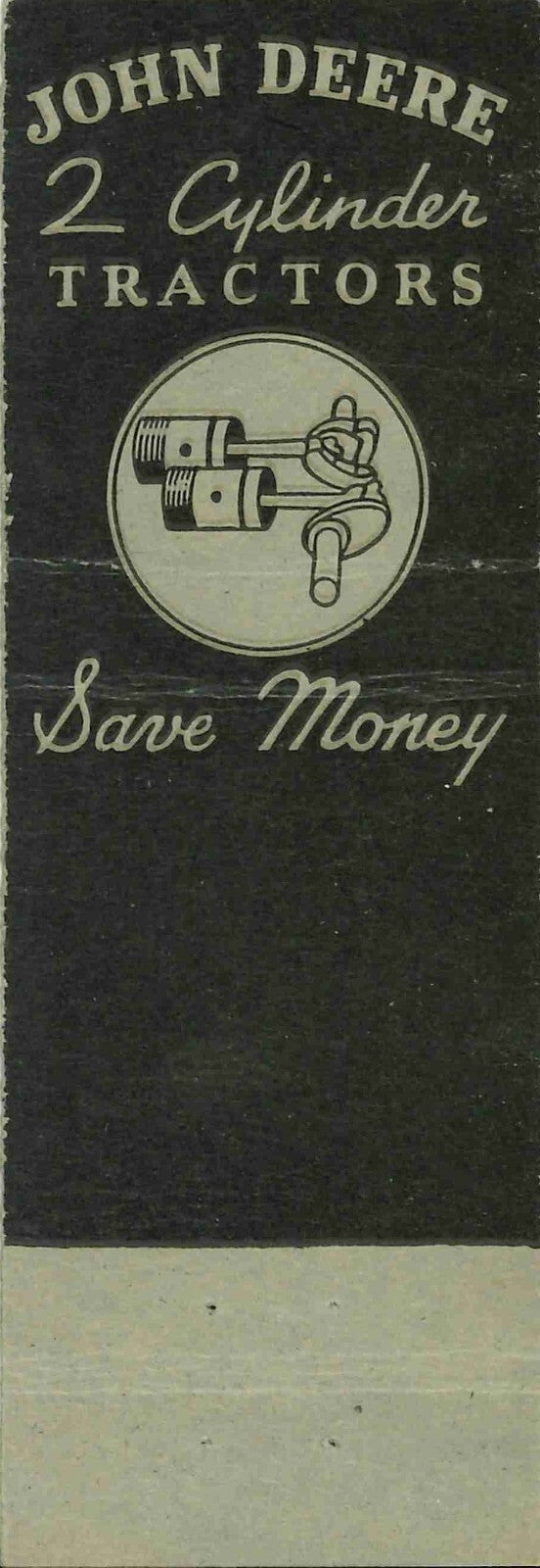 John Deere Matchbook Cover A w/ Mower Whitmer Irwin Cheraw North Carolina