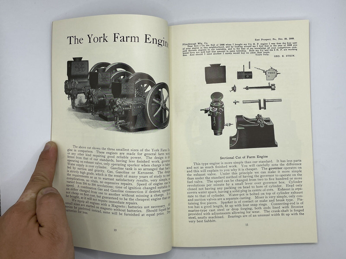 The York Gas Engine Flinchbaugh Mfg Brochure