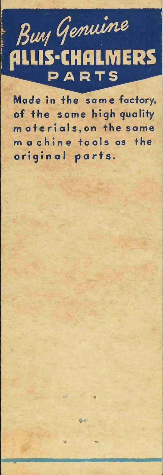 Matchbook Cover Allis Chalmers Lodermeier Imp Co Goodhue Minnesota