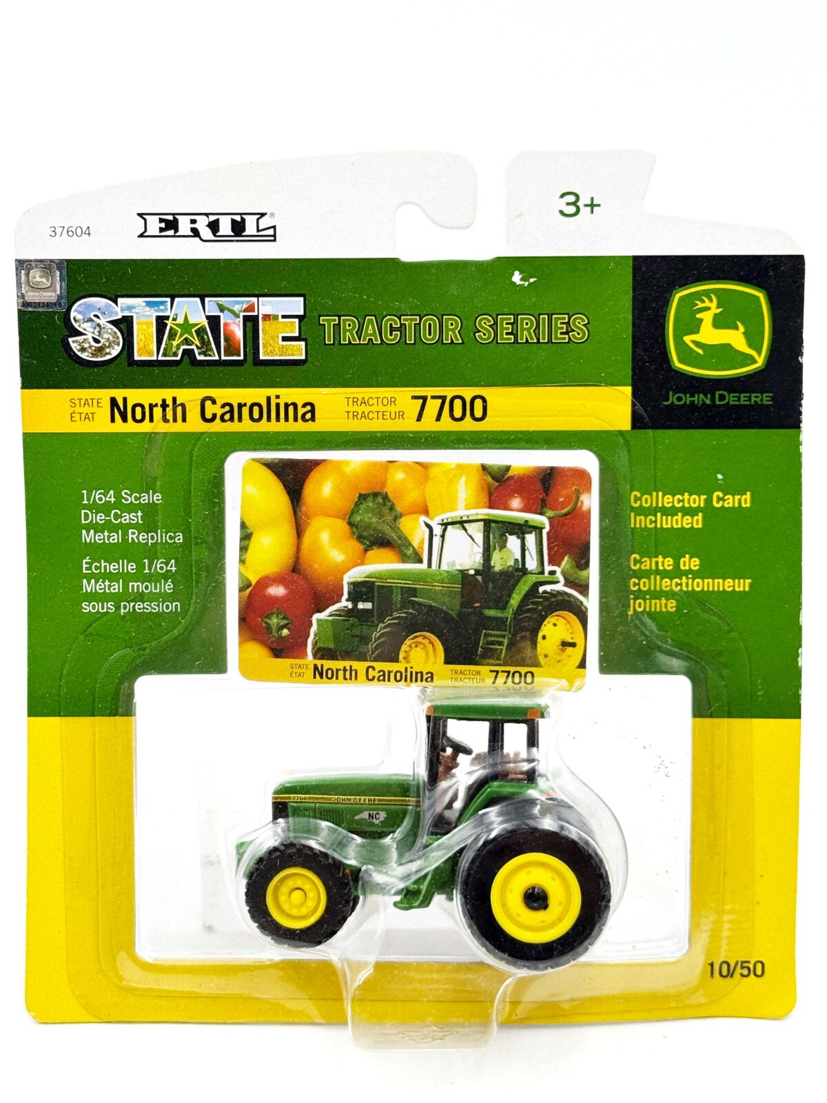 1/64 North Carolina John Deere 7700 Tractor With Front Wheel Assist & Duals, Sta