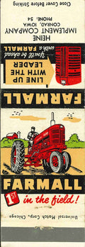 Matchbook Cover Farmall 400 Heine Imp Co Conrad Iowa