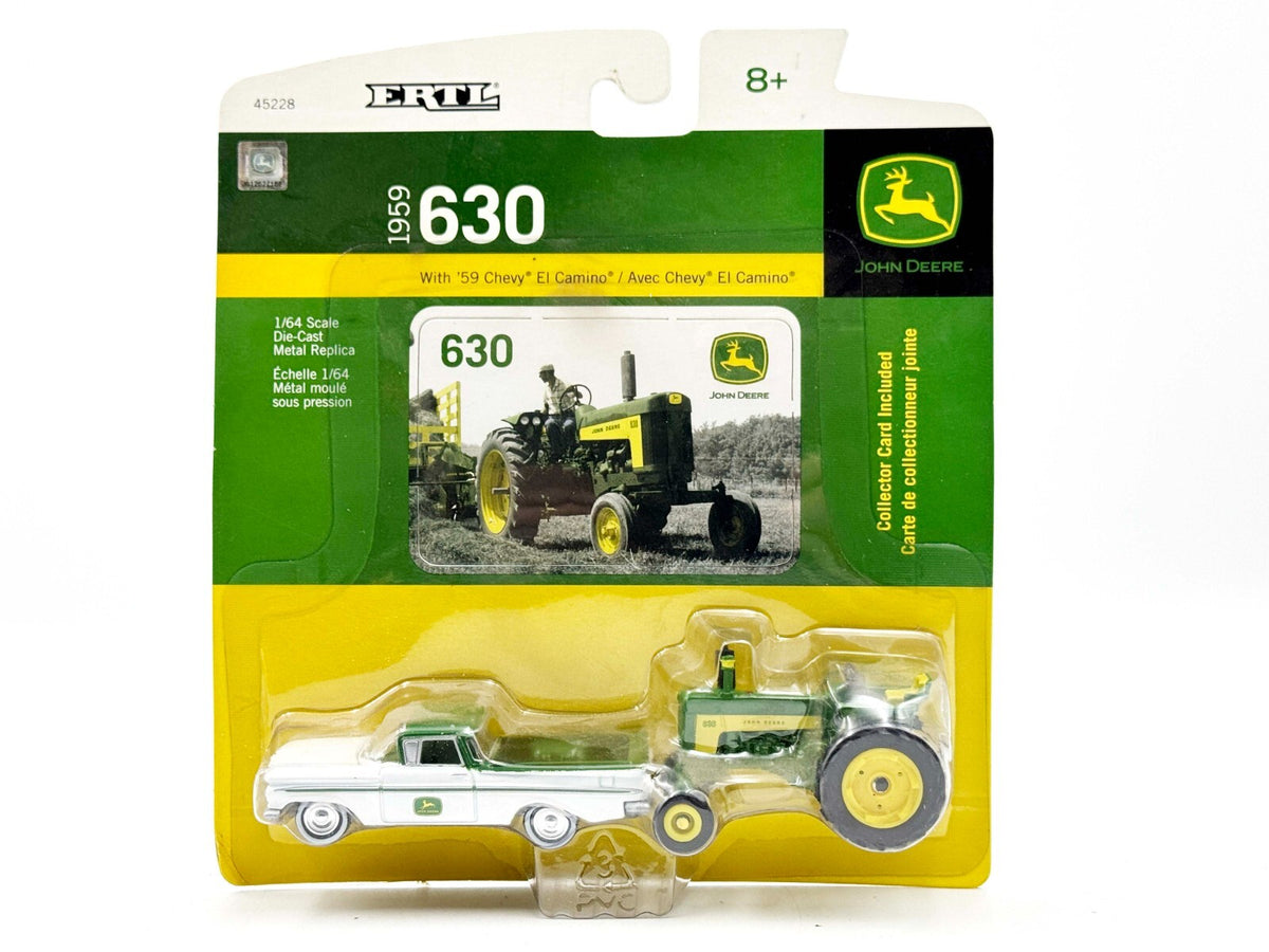 1/64 John Deere 630 and 59 Chevy El Camino