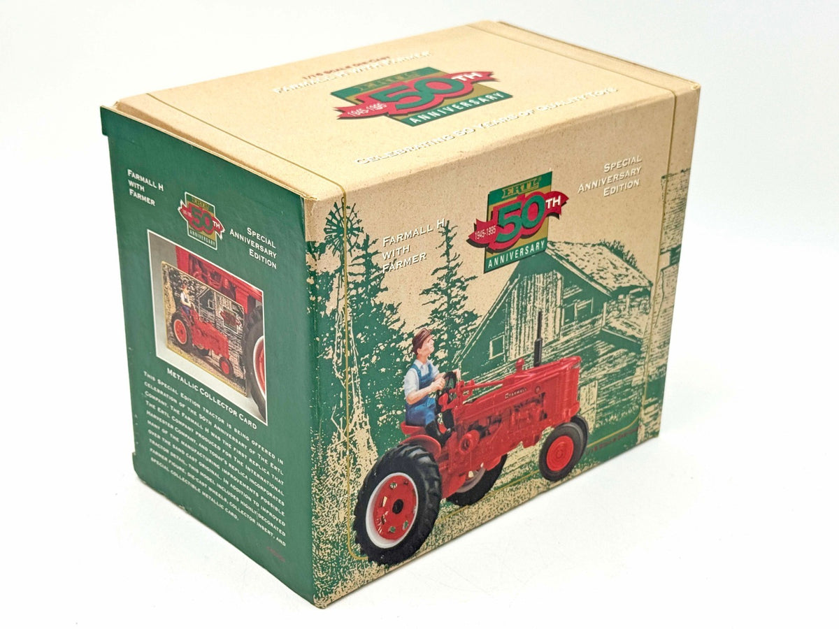 1/16 Farmall H Tractor With Farmer, Ertl 50th Anniversary