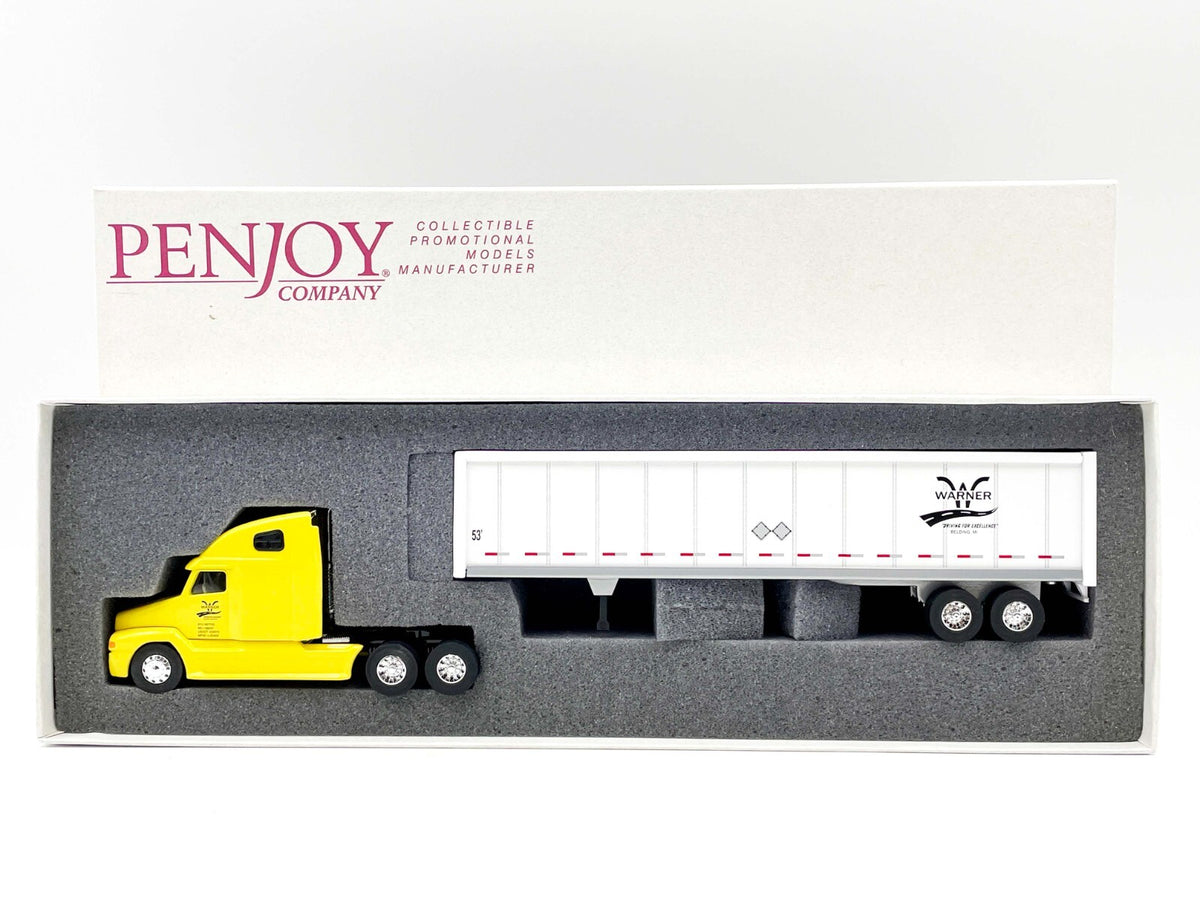 1/64 Penjoy Warner Mack Semi Truck w/ Van Trailer