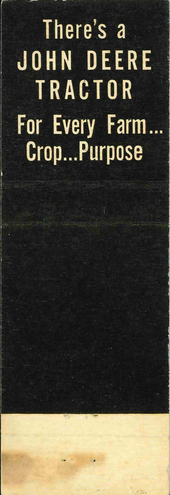 John Deere Matchbook Cover Rupp Motor Co Hays Kansas
