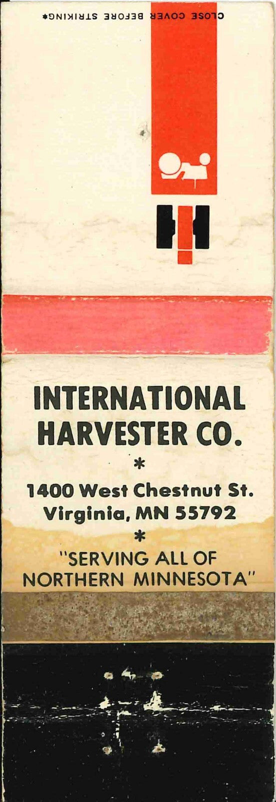 Matchbook Cover International Harvester Virginia Minnesota