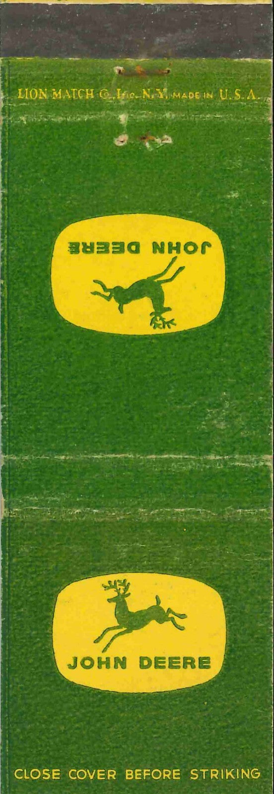 John Deere Matchbook Cover 4 Leg Ryerson Imp Co Nevada IA