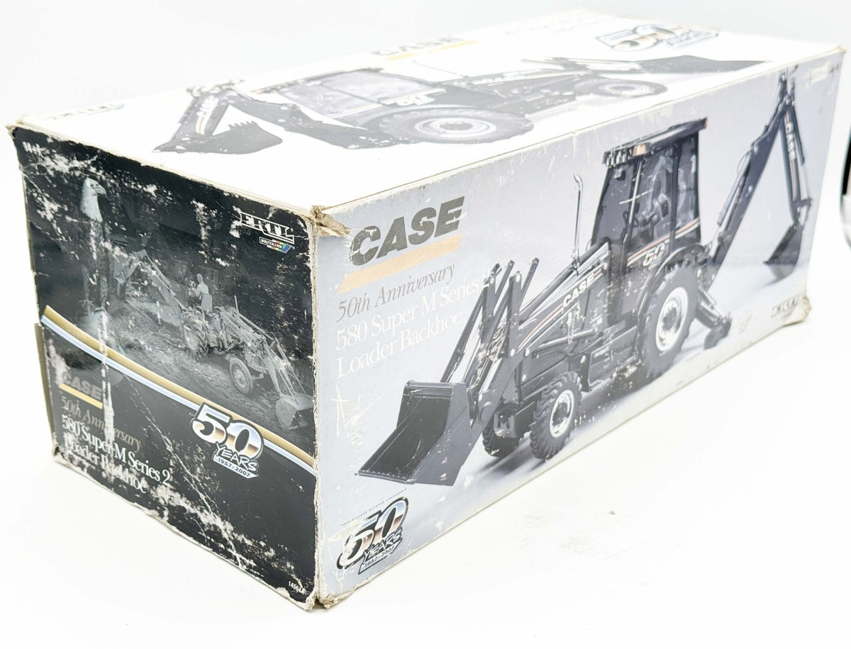 1/16 Case 580 Super M Backhoe, 50th Anniversary Chrome Plated Precision
