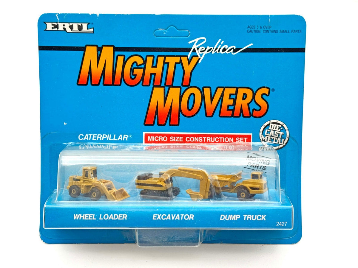 Mighty Movers Wheel Loader, Excavator, Dump Truck Micro Set