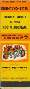 Matchbook Cover Allis Chalmers Tractor B Wymore & Son Liberty Missouri