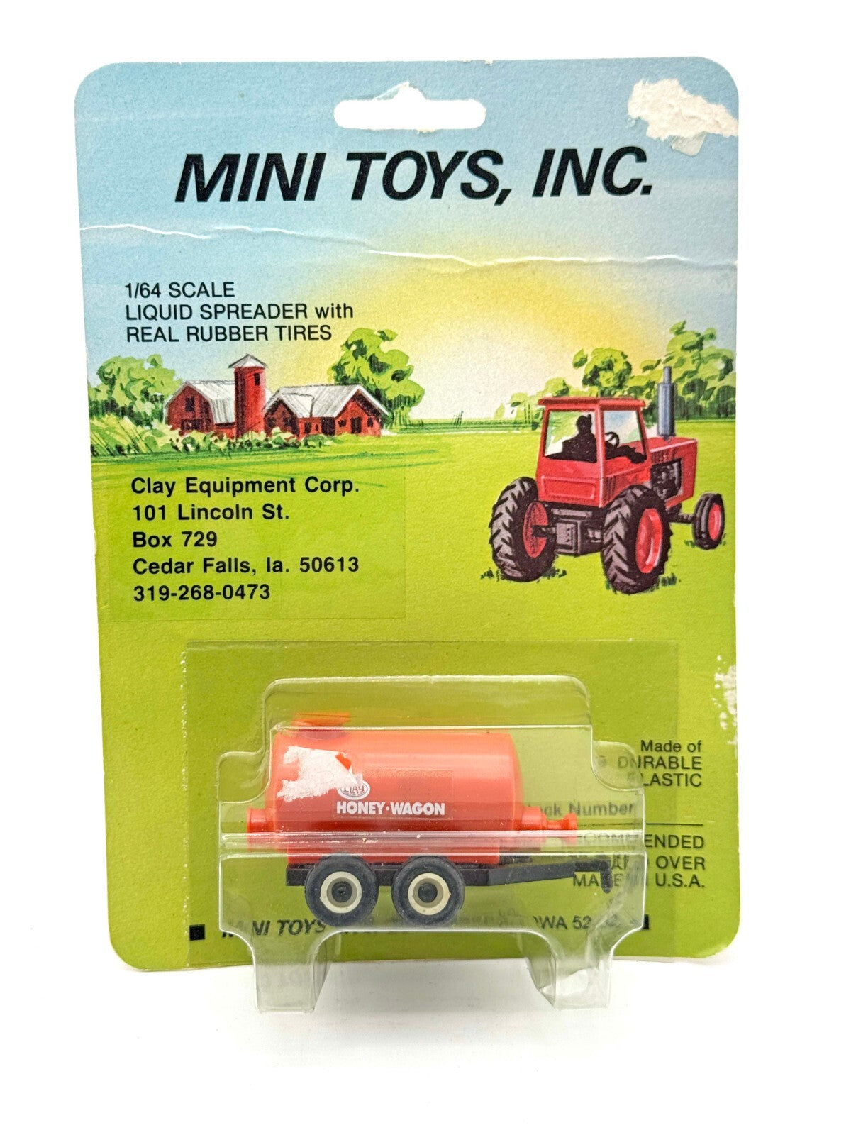 1/64 Clay Honey Wagon Liquid Manure Spreader Orange