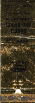 John Deere Matchbook Cover Coufal & Birkel David City NE