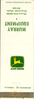 John Deere Matchbook Cover Murray Equipment Chewelah WA