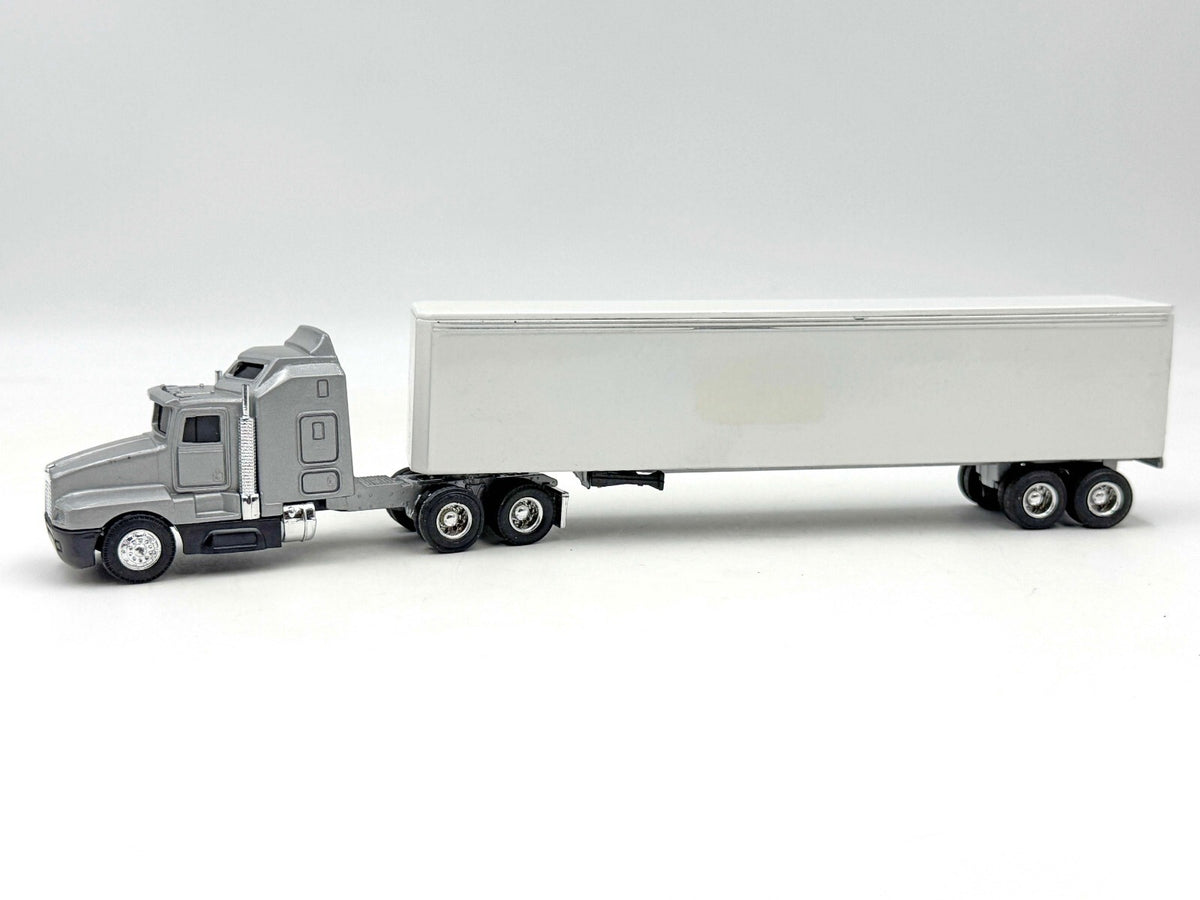 1/64 Kenworth Silver White Van Trailer Semi Truck Tractor Trailer