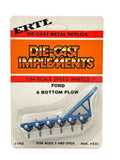 1/64 Ford Blue 6 Bottom Plow