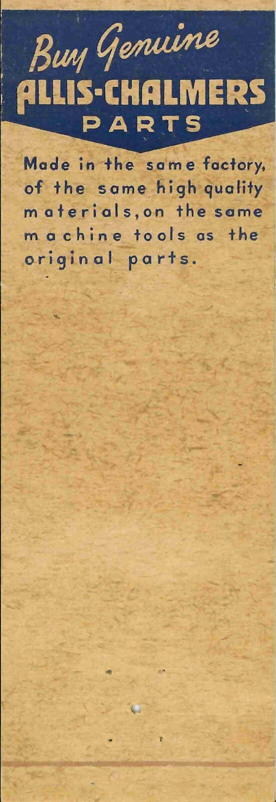 Matchbook Cover Allis Chalmers Central Iowa Farm Store Marshalltown Iowa